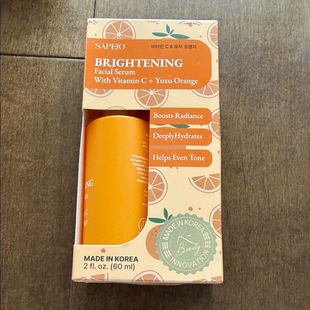 Brightening Facial Serum with Vitamin C + Yuzu Orange - Orange